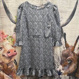 Blue and Black cheetah print shirt/dress